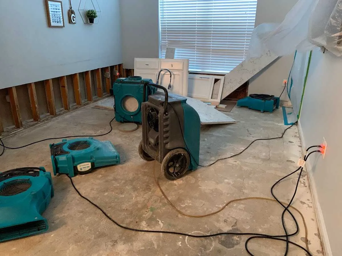 Dehumidifier in flood-cut room for Water Extraction & Removal in Eagle Mountain